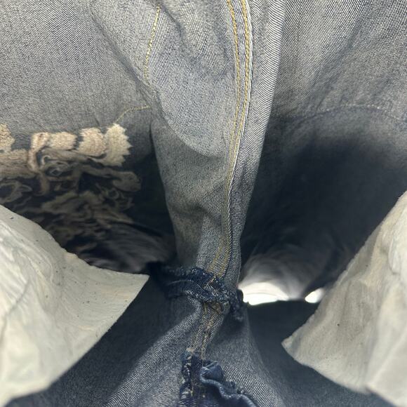 Vanity Collection Jeans Womens Size 6 Blue Floral Embroidered Cotton Blend - Picture 10 of 13